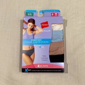 Hanes premium microfiber hi-cut underwear-4pack